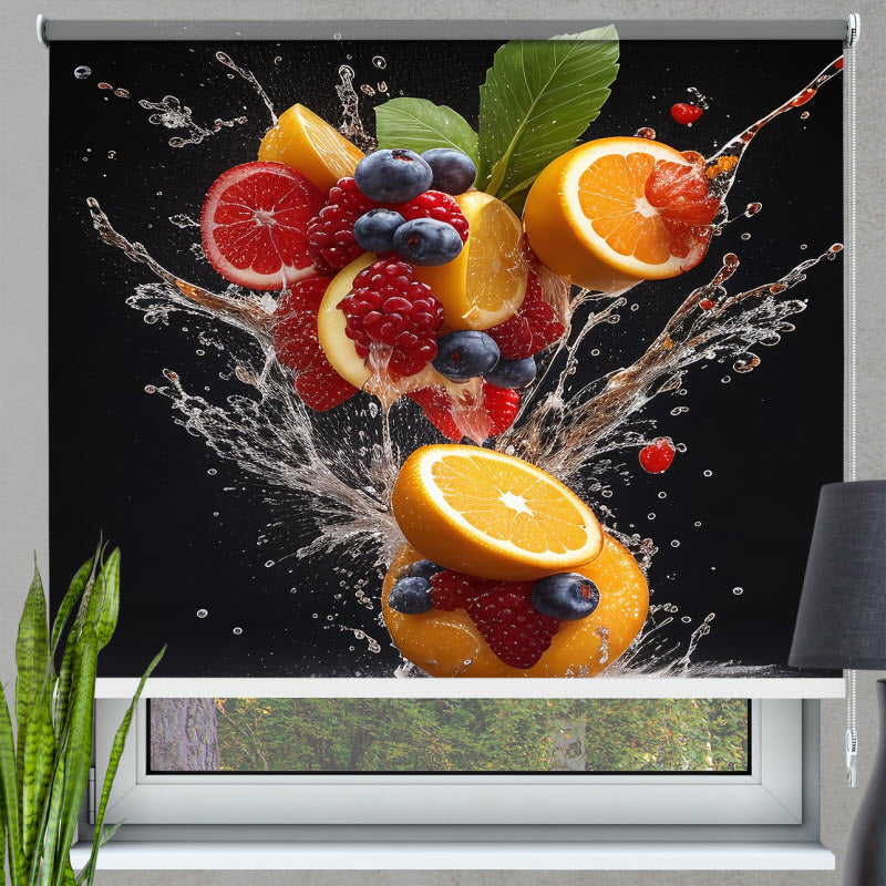 Rollo mit Motiv: Bunte Obstexplosion V1