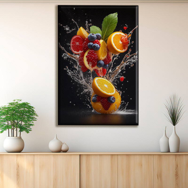 Textilspannrahmen mit Motiv: Bunte Obstexplosion V1