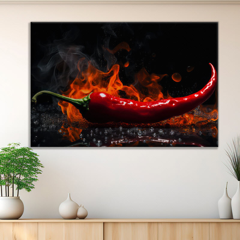 Leinwand mit Motiv: Feurige Peperoni