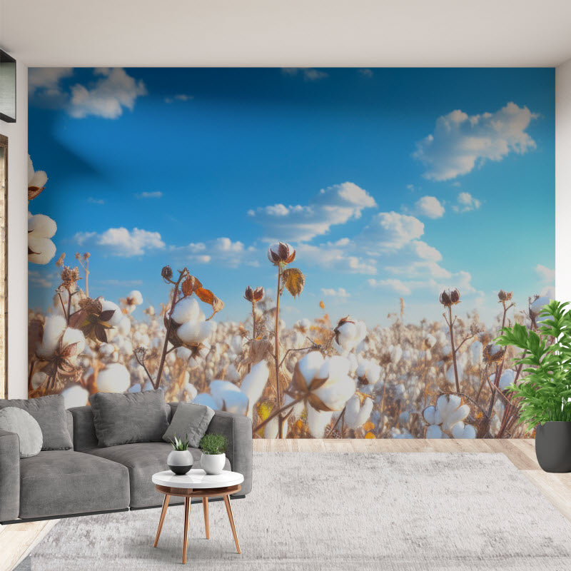 Tapete mit Motiv: Baumwollfeld