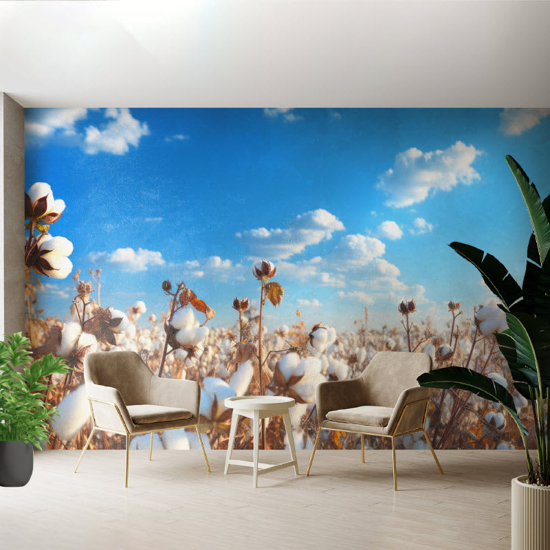 Tapete mit Motiv: Baumwollfeld