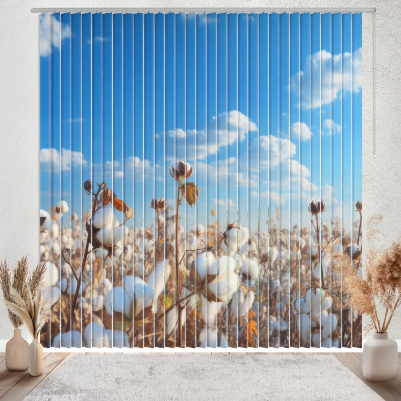 Lamellenvorhang mit Motiv: Baumwollfeld