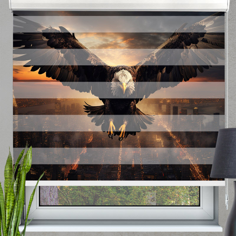 Doppelrollo mit Motiv: Adler