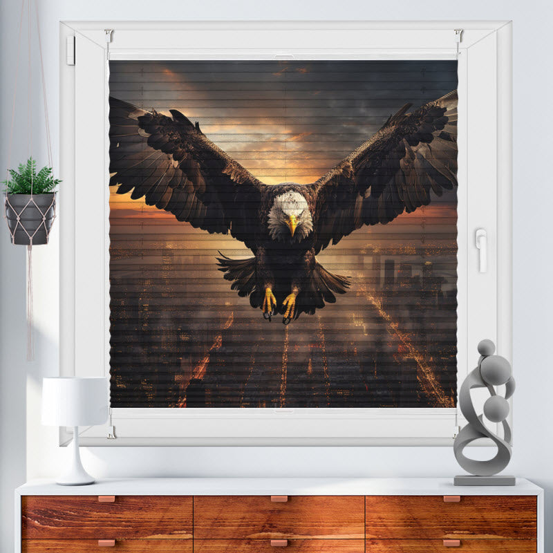 Wabenplissee mit Motiv: Adler