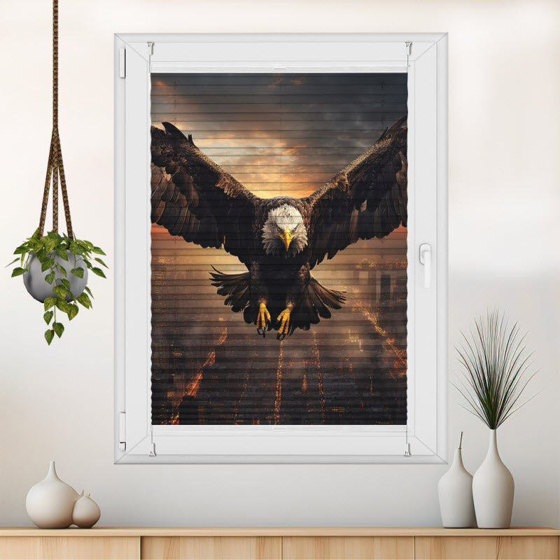 Wabenplissee mit Motiv: Adler