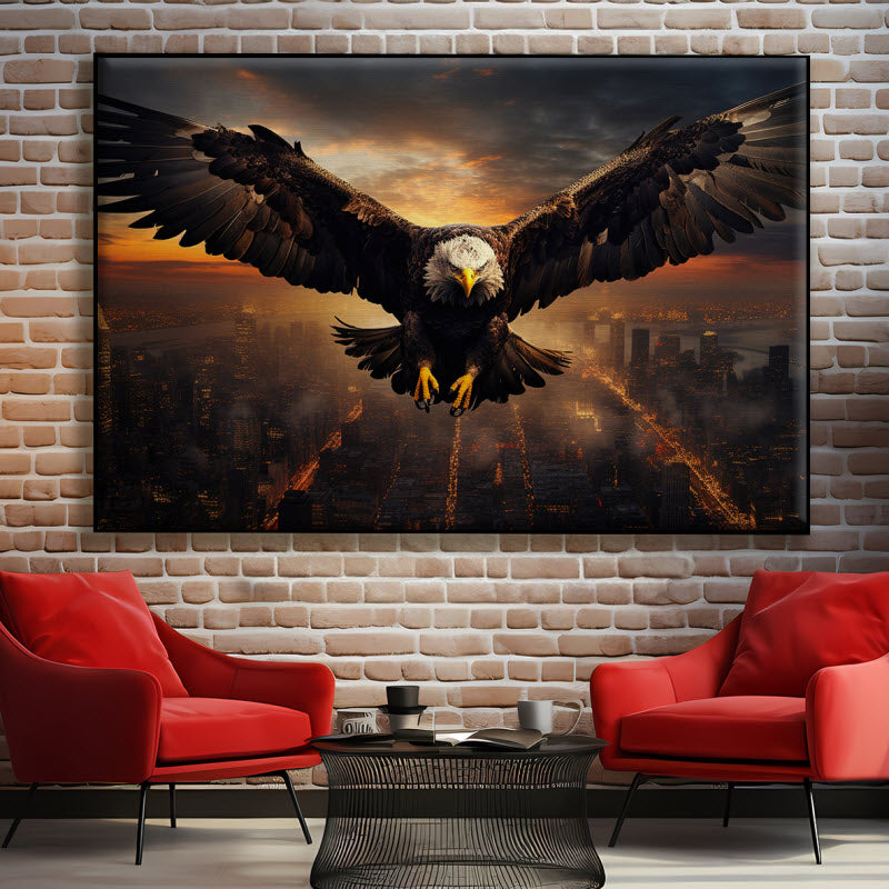 Textilspannrahmen mit Motiv: Adler
