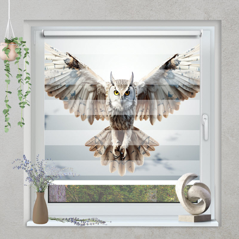 Klemmfix Doppelrollo mit Motiv: Eule