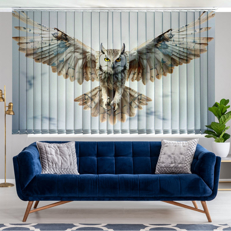 Lamellenvorhang mit Motiv: Eule
