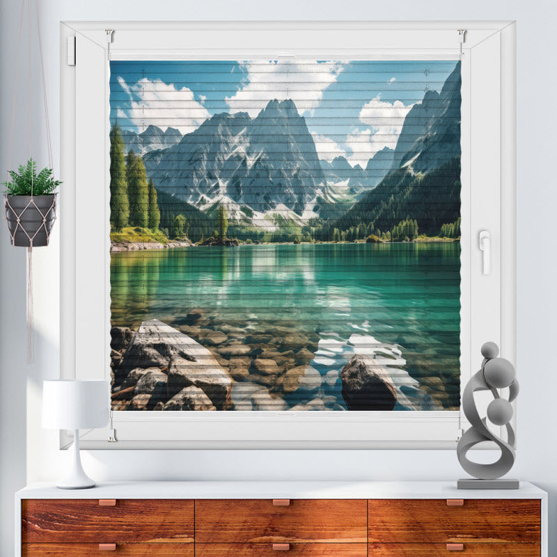 Plissee mit Motiv: Louise Fluss