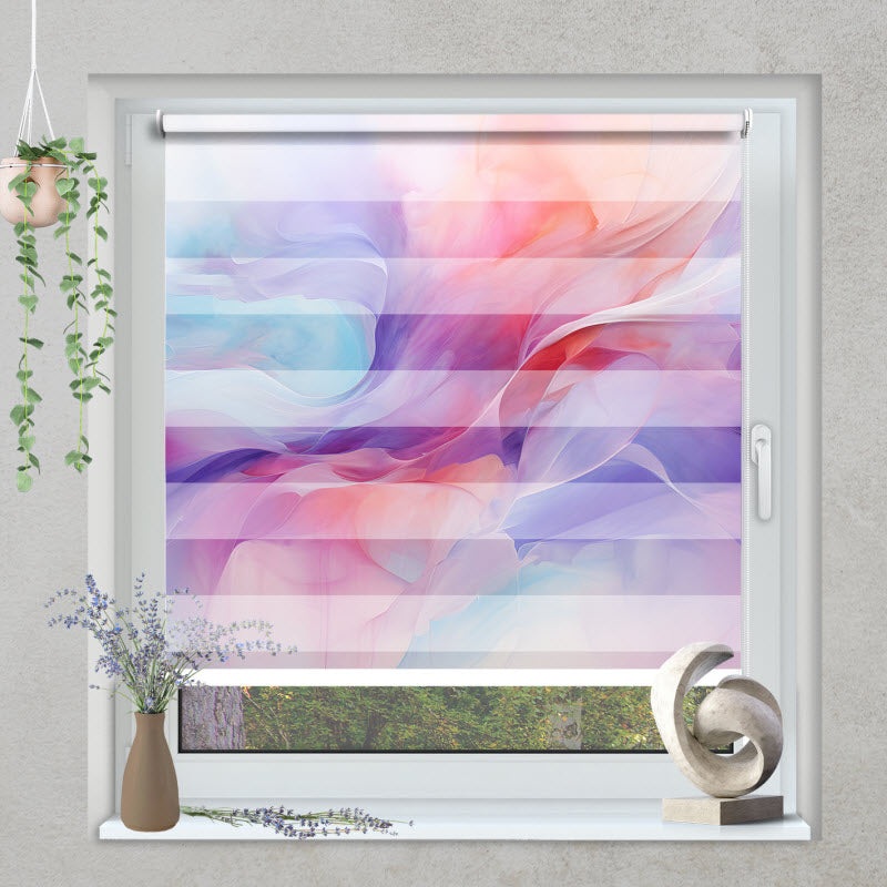 Klemmfix Doppelrollo mit Motiv: Buntes Gemälde