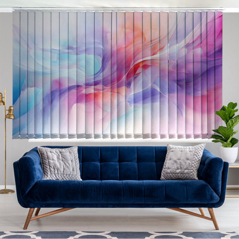 Lamellenvorhang mit Motiv: Buntes Gemälde