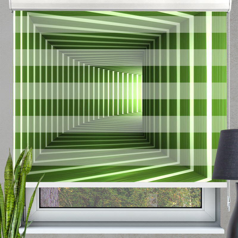 Doppelrollo mit Motiv: Grüner Tunnel