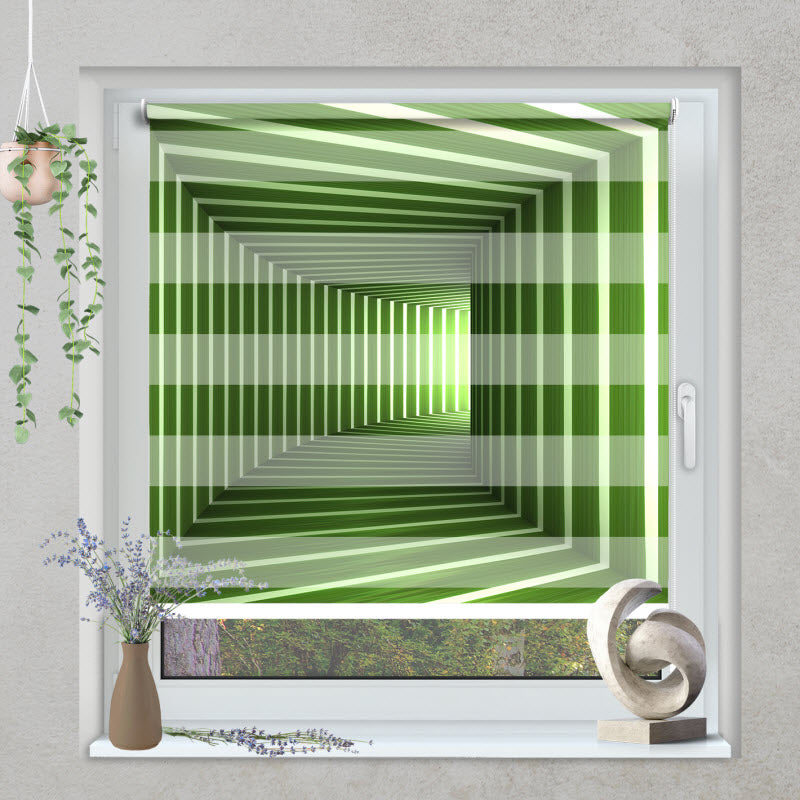 Klemmfix Doppelrollo mit Motiv: Grüner Tunnel