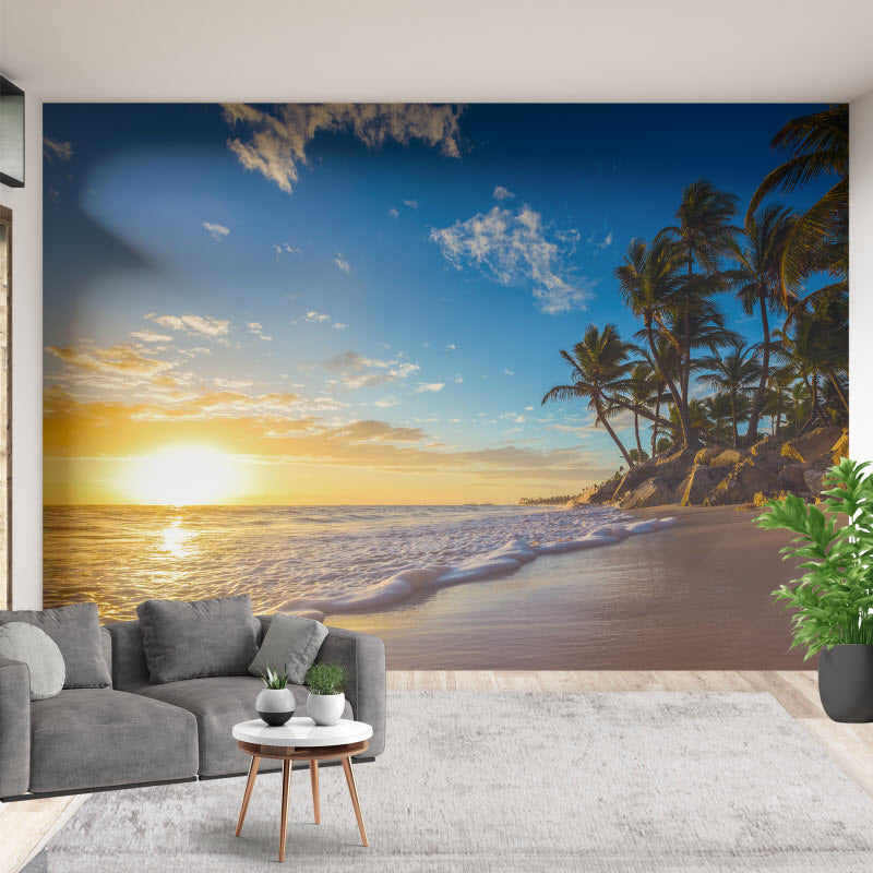 Tapete mit Motiv: Sonnenuntergang am Meer