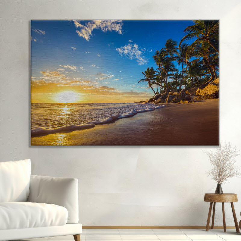 Leinwand mit Motiv: Sonnenuntergang am Meer
