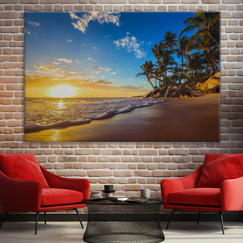 Leinwand mit Motiv: Sonnenuntergang am Meer