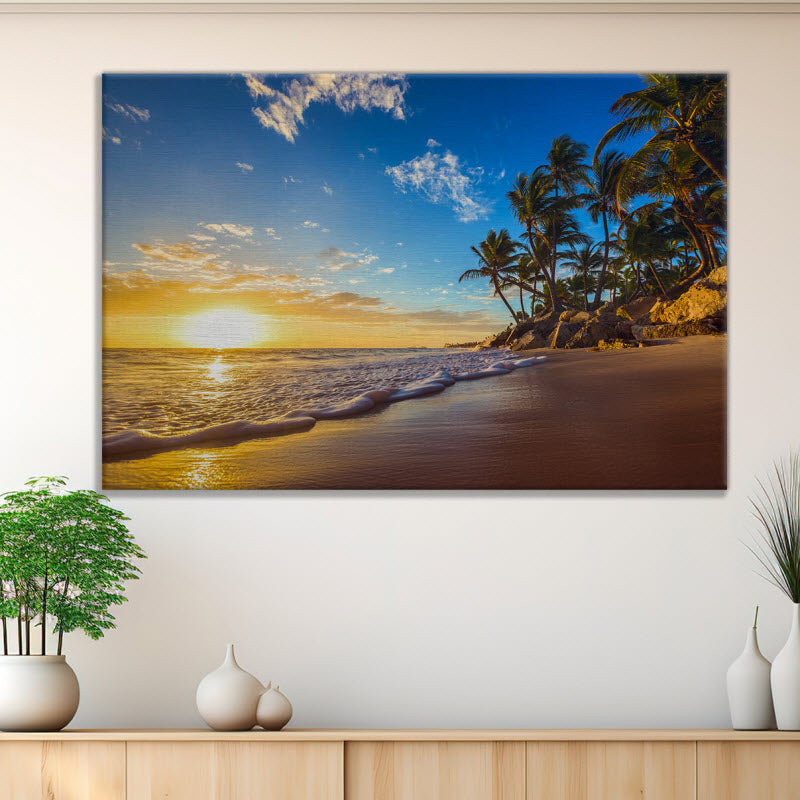 Leinwand mit Motiv: Sonnenuntergang am Meer