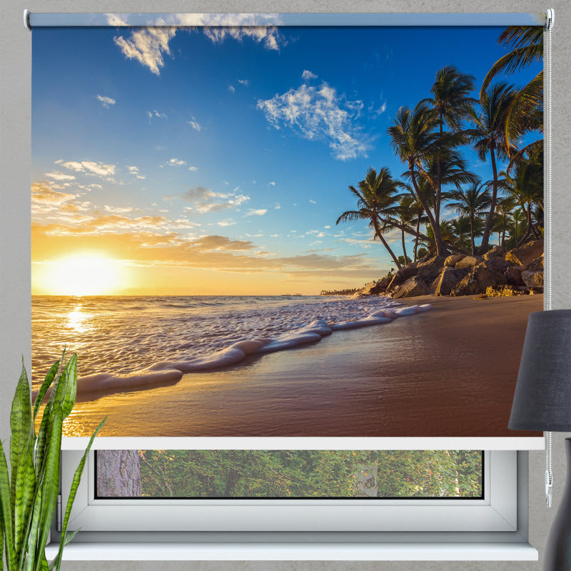 Rollo mit Motiv: Sonnenuntergang am Meer
