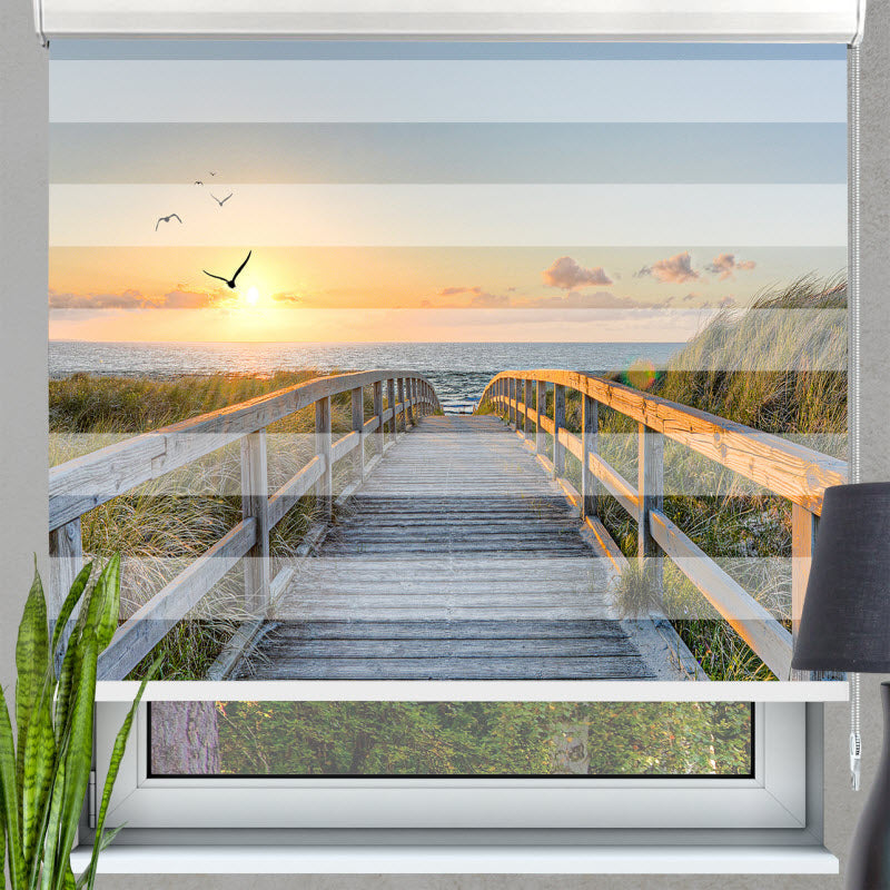 Doppelrollo mit Motiv: Sonnenuntergang in Sylt