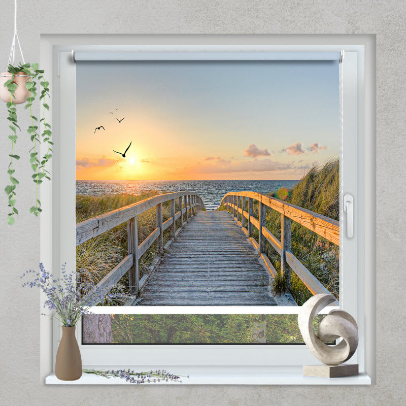 Klemmfix Rollo mit Motiv: Sonnenuntergang in Sylt
