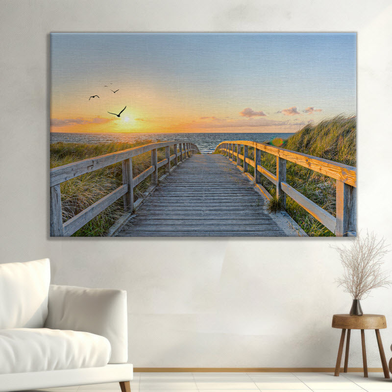 Leinwand mit Motiv: Sonnenuntergang in Sylt