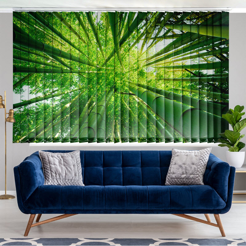 Lamellenvorhang mit Motiv: Grüne Bambusse
