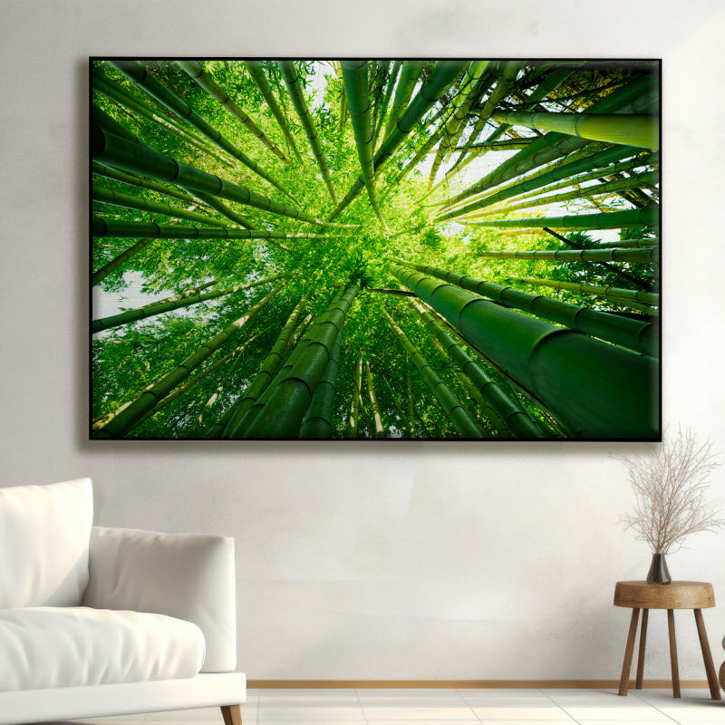 Textilspannrahmen mit Motiv: Grüne Bambusse
