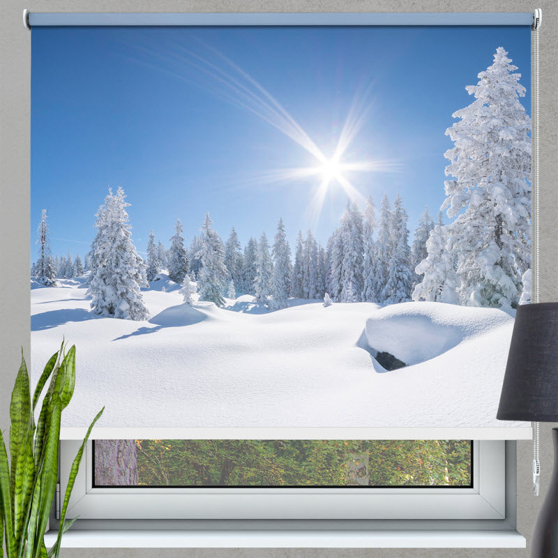 Rollo mit Motiv: Verschneite Winterlandschaft