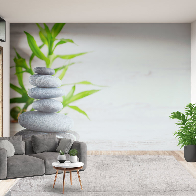 Tapete mit Motiv: Spa Steine grau