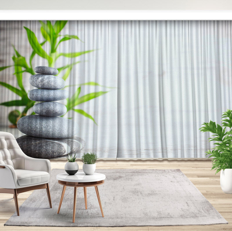 Fotovorhang: Spa Steine grau