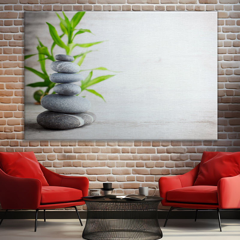 Foto Leinwand "Spa Steine grau"
