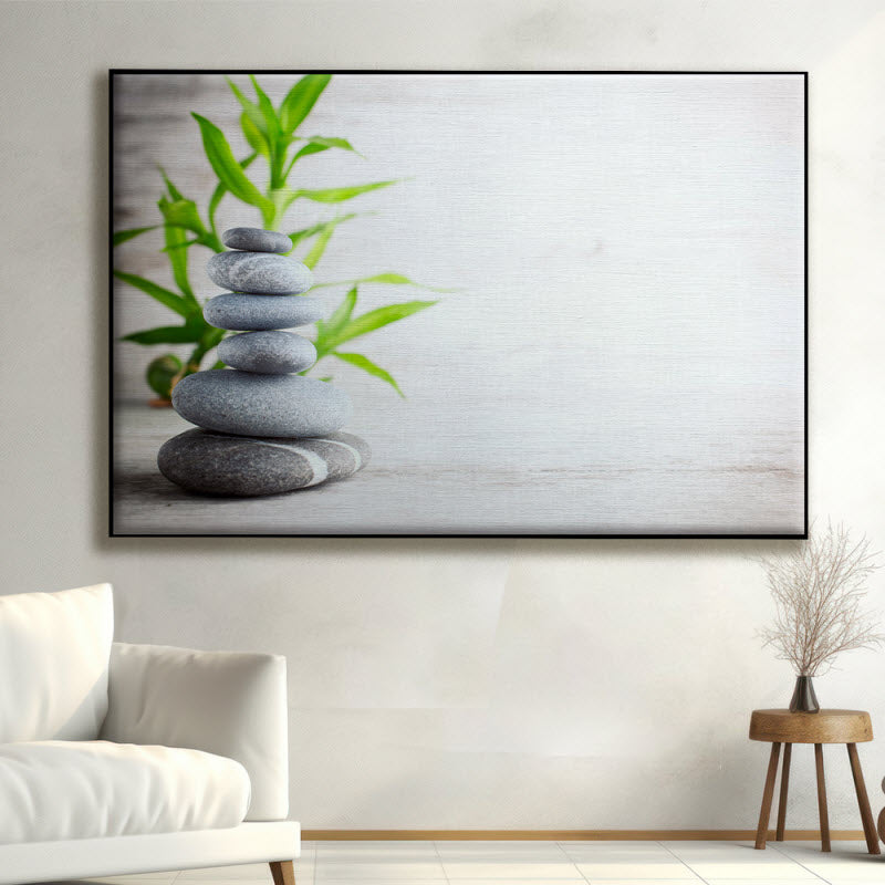 Textilspannrahmen "Spa Steine grau"