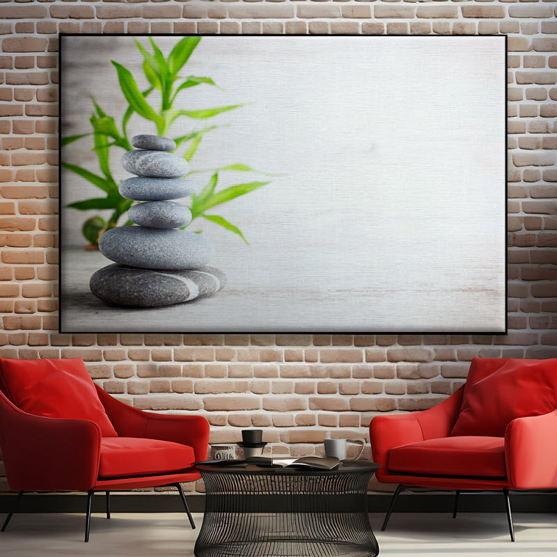 Textilspannrahmen "Spa Steine grau"