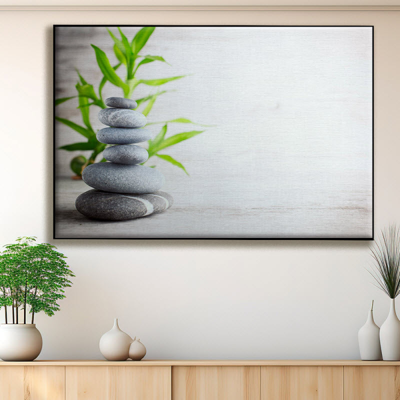 Textilspannrahmen "Spa Steine grau"