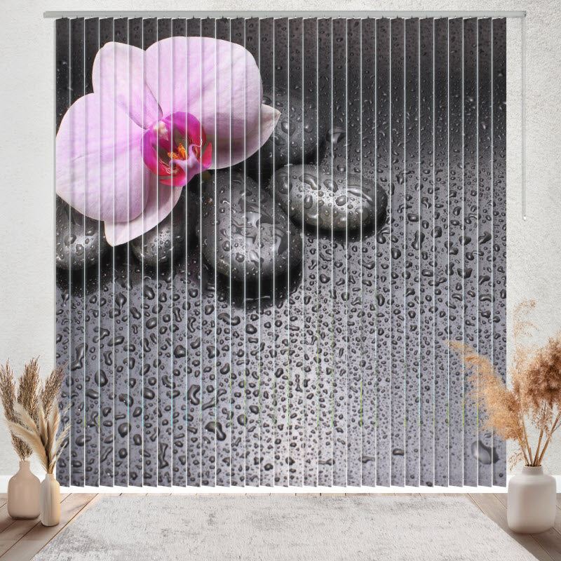 Lamellenvorhang mit Motiv: Spa Steine