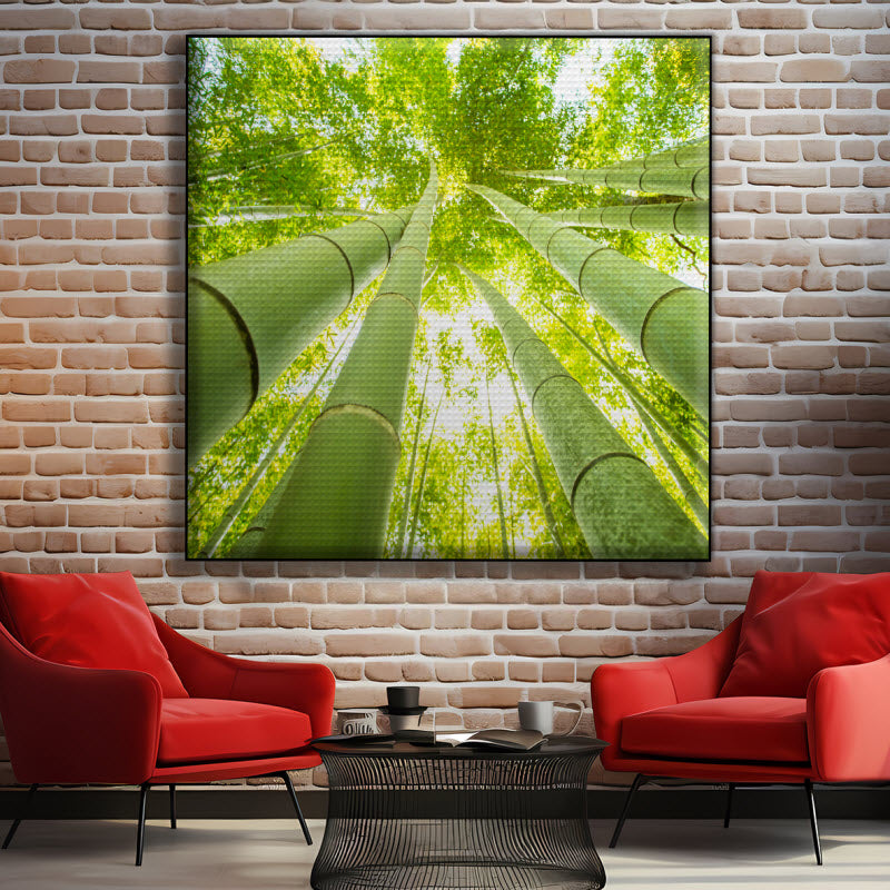 Akustikstoff mit Motiv: Bambus