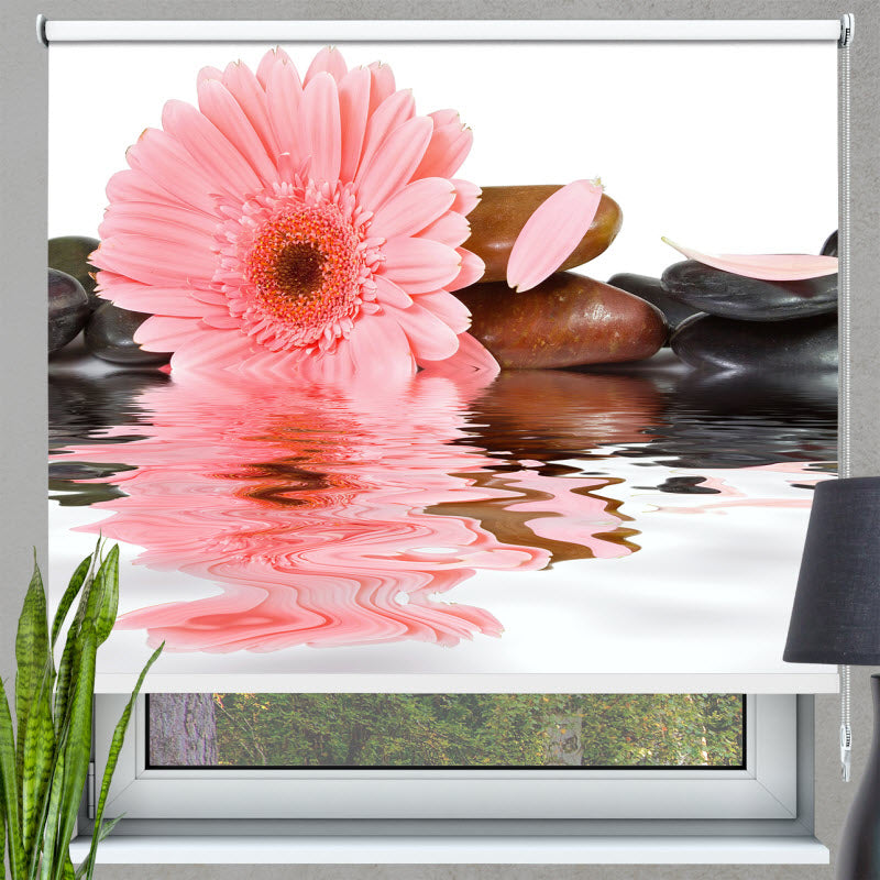 Rollo mit Motiv: Rosa Blume