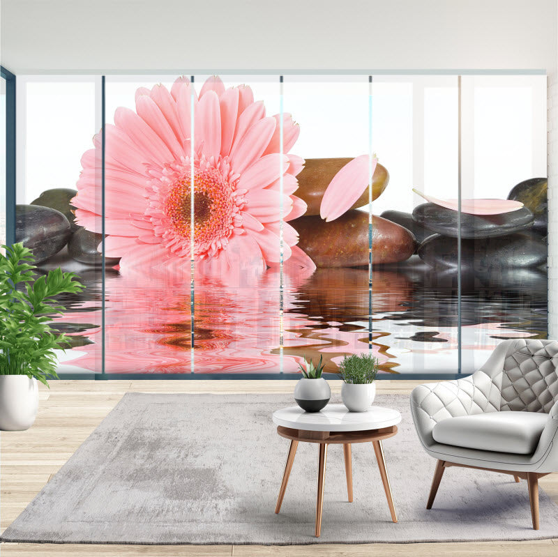 Schiebegardine mit Motiv: Rosa Blume