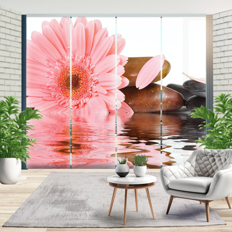 Schiebegardine mit Motiv: Rosa Blume