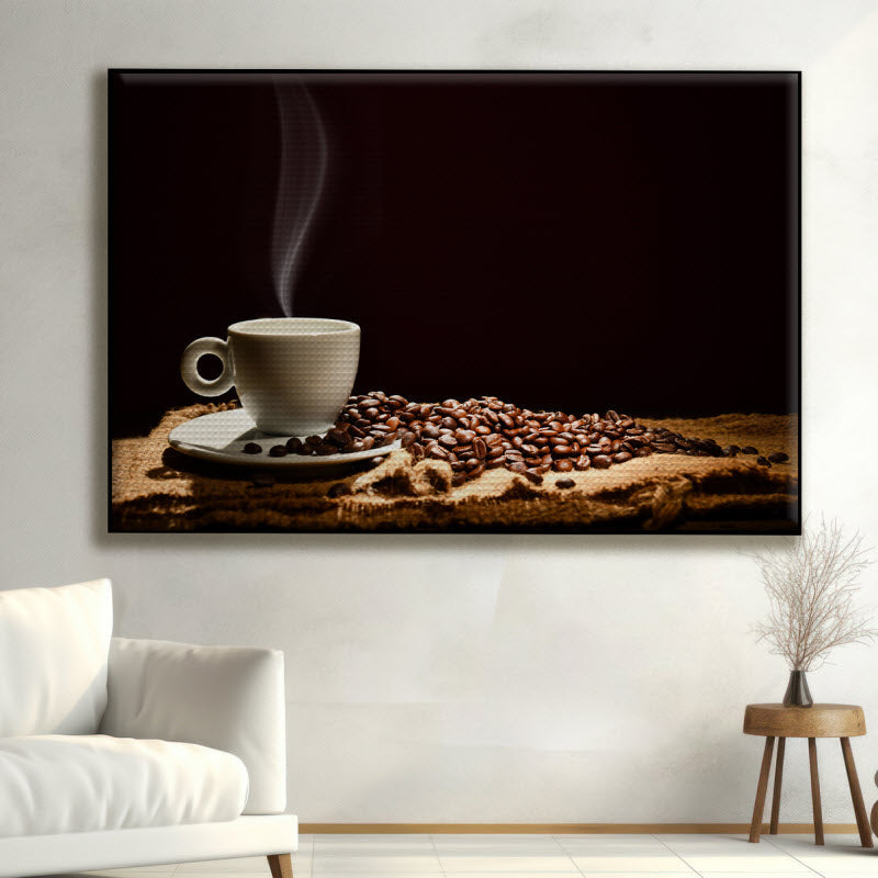 Akustikstoff mit Motiv: Kaffeetasse