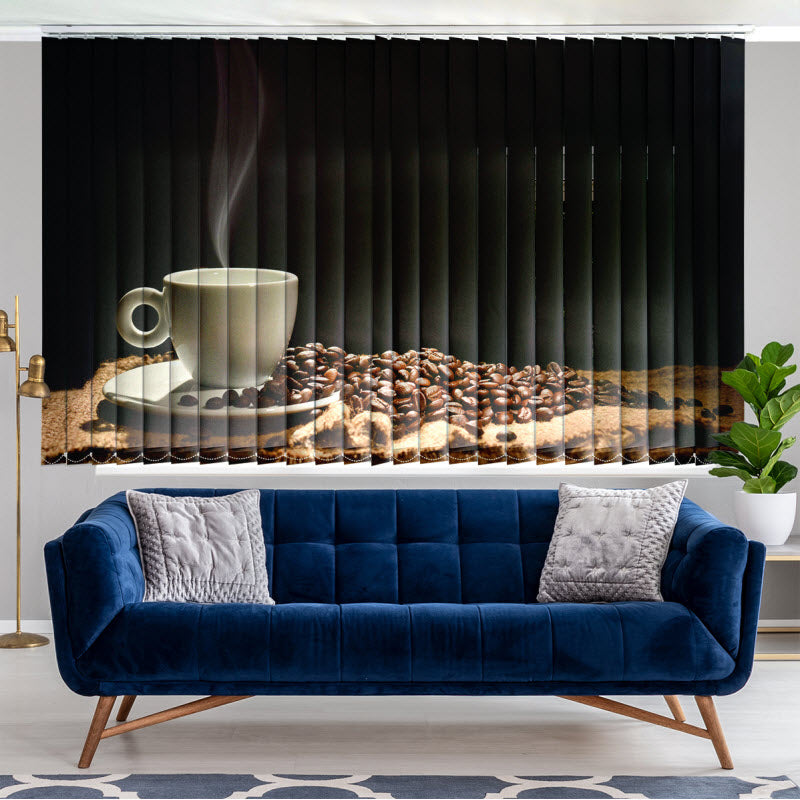 Lamellenvorhang mit Motiv: Kaffeetasse