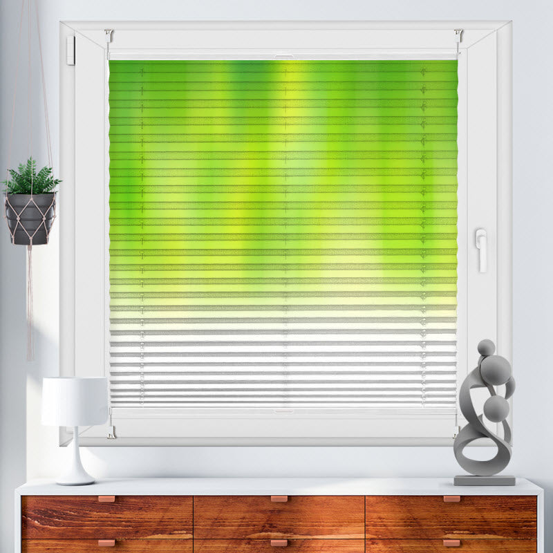 Wabenplissee mit Motiv: Grün