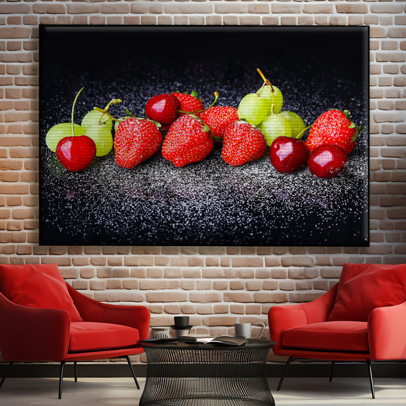 Akustikstoff mit Motiv: Obst