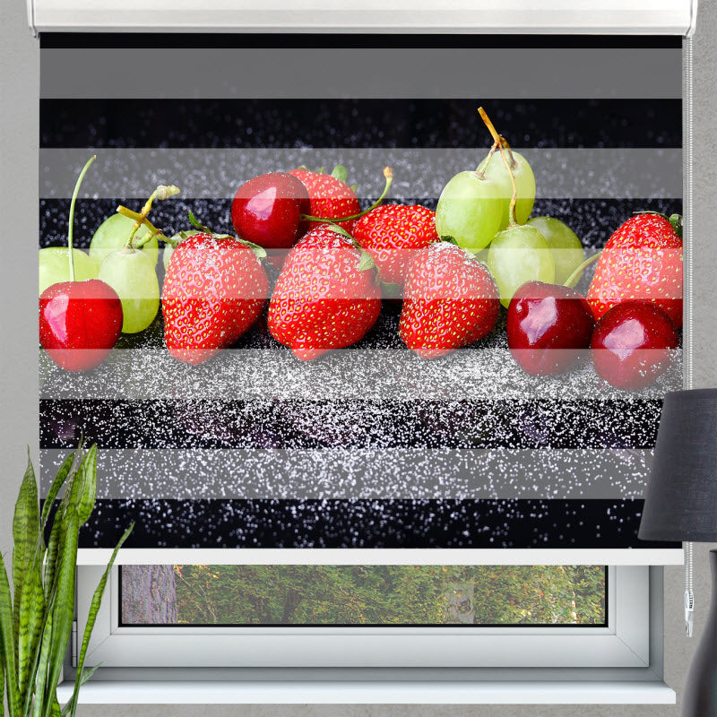 Doppelrollo mit Motiv: Obst