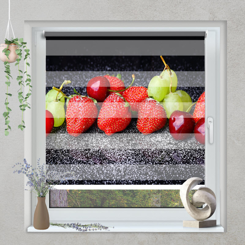 Klemmfix Doppelrollo mit Motiv: Obst