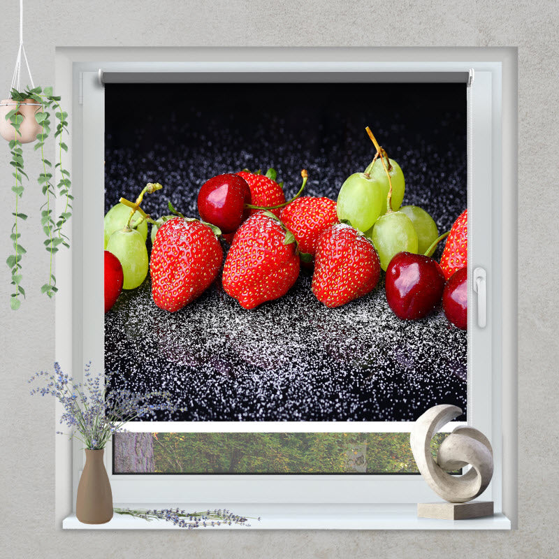 Klemmfix Rollo mit Motiv: Obst