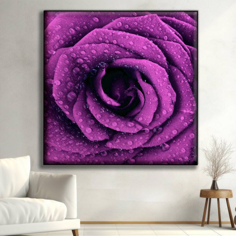 Textilspannrahmen mit Motiv: Lila Rose