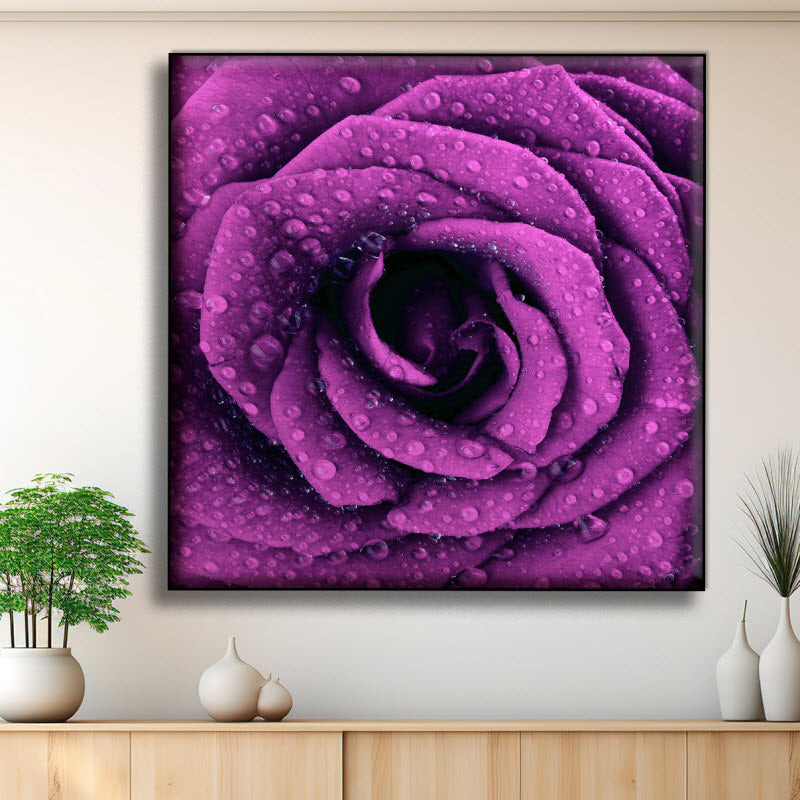 Textilspannrahmen mit Motiv: Lila Rose