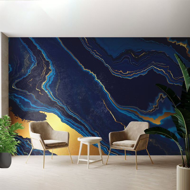 Tapete mit Motiv: Marmor Blau