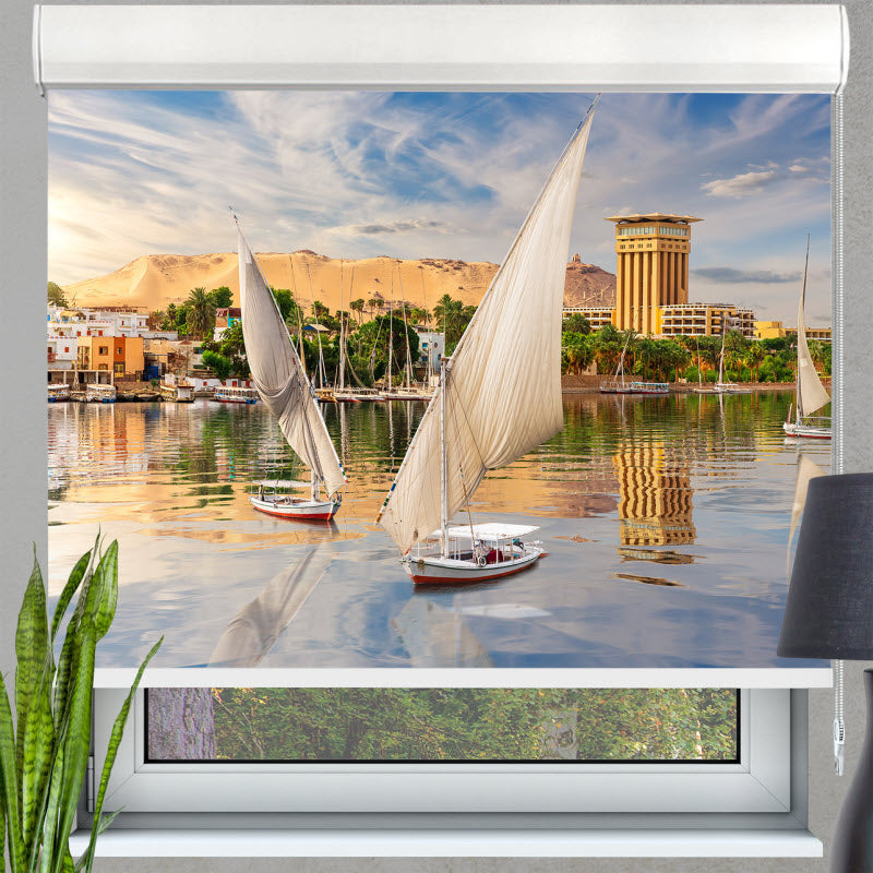 Kassettenrollo mit Motiv: Segelboot